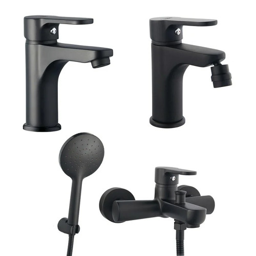 Set rubinetteria nero - , opaco