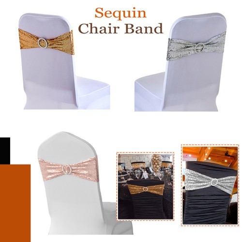 Fascia sedia paillettes