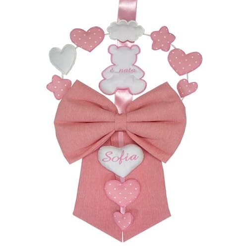 Fiocco nascita rosa - nascita,