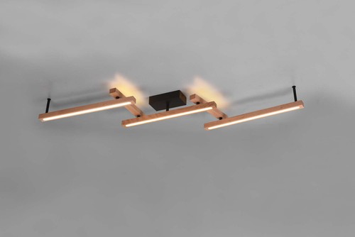 Modern natural wood - wood, led