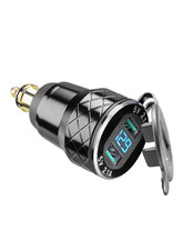 IT Adattatore 2 USB 12V per spina DIN - con voltometro