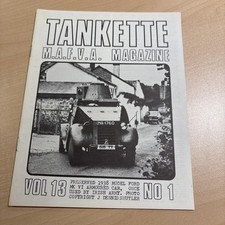 1978 Tankette Miniature Magazine: 1938 Model Ford MK VI Armored Car Irish Army