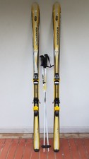 sci Rossignol con attacchi Salomon 500  racchette e sacca porta sci