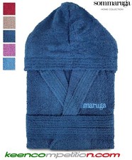 ★ SOMMARUGA ACCAPPATOIO UOMO DONNA UNISEX CON CAPPUCCIO IN SPUGNA COTONE 100% ★