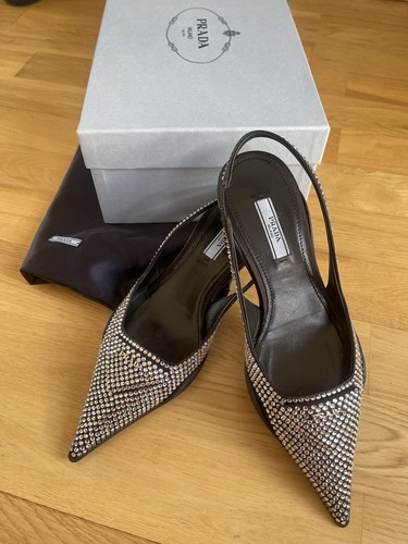 Decolte prada sling - back, in