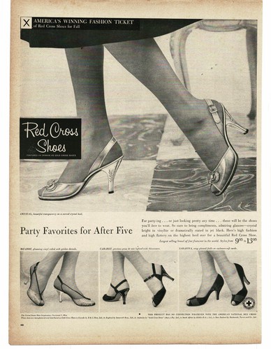 Scarpe donna croce rossa 1956