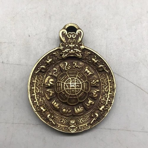 Piatto bronzo jiugongge ottone