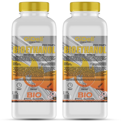 Bioetanolo inodore 2l - bioetanolo, 96,6%