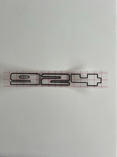 Adesivo logo contorno porsche - adesivo,