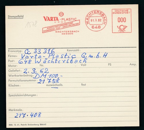 S1578 francotipo afs carta - afs,