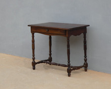 Tavolino scrittoio in legno di noce stile Rocchetto, '800 - L 90 x P 51 cm!