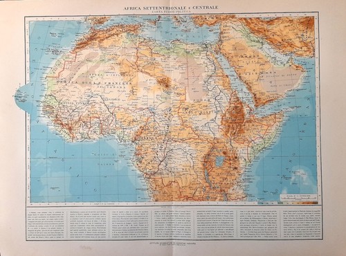 Carta geografica antica africa - carta,