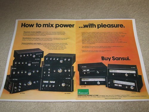 Pubblicità sansui 1976 - pubblicità,