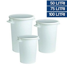 BIDONE IMMONDIZIA BIANCO PER
