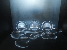 1 Assiette à salade dessert lune demie cercle en cristal Lalique France
