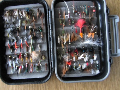 Scatola 126 mosche pesca - scatola, di