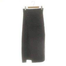 Maxi gonna avvolgente nera da