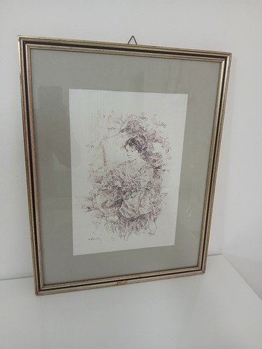 Quadro ritratto donna con - quadro,