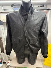 Giacca giubbino uomo in pelle nero tg. 50 cod. AM377