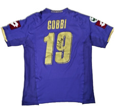 MAGLIA MASSIMO GOBBI FIORENTINA 2007 2008 MATCH WORN LOTTO AUTOGRAFATA