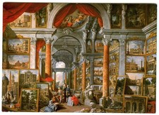 Art Postcard Picture Gallery With Views of Rome by Giovanni P Pannini Unposted
