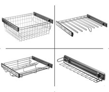 Cesto metallico estraibile a