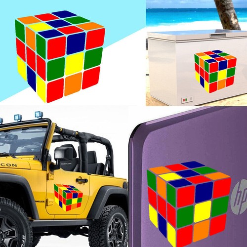 Cubo rubik adesivo in - cubo, di