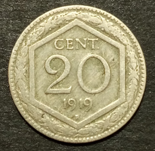 Centesimi lire esagono 1919 - 20,