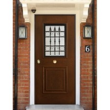 Portoncino Blindato Vetrato da Esterno per Ingresso con Pannello in Vetroresina