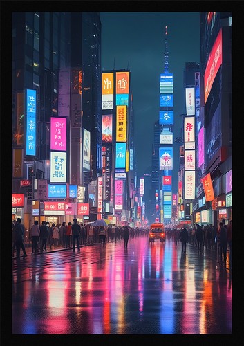 Epic tokyo skyline poster arte - epic,