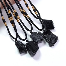Raw Tormalina Nera Pendente Di