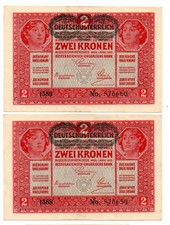 AUSTRIA - COPPIA DI BANCONOTE