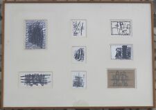 Enrico DELLA TORRE (Pizzighettone 1931) OTTO COMPOSIZIONI cm 51x71 anno 1960