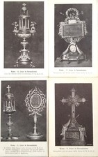 § ROMA, S. CROCE IN GERUSALEMME - 4 CART. CON RELIQUARI E OGGETTI SACRI