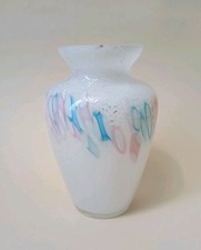 MURANO ? VASO vetro bianco ORO