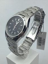 Orologio Uomo Seiko 5 Automatico Quadrante Nero Bracciale Acciaio Inox SNK607K1