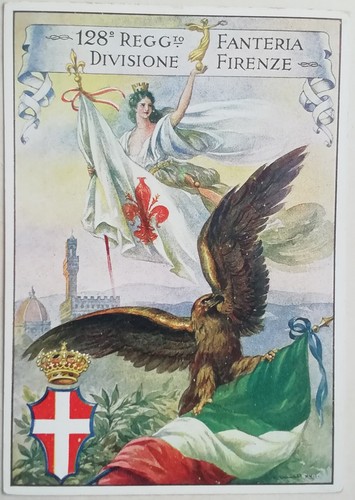 Cartolina 128 reggimento - cartolina,