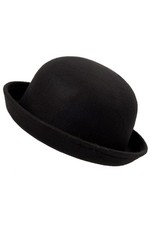 Cappello donna nero vintage carino trendy bowler cloche moda S8Y39945
