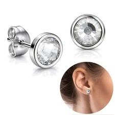 Orecchini acciaio inox argento