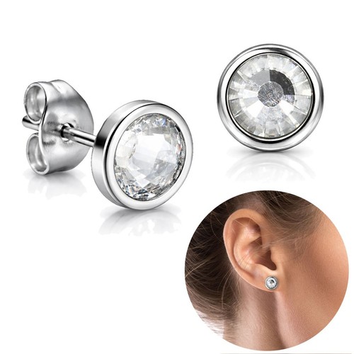 Orecchini acciaio inox argento