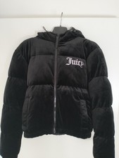 Juicy Couture Puffer Giacca Invernale Donna Nera Velluto