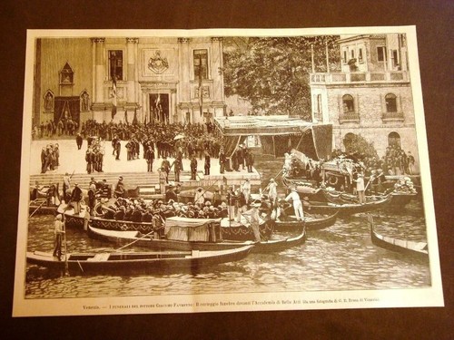 Venezia nel 1887 funerale - nel,