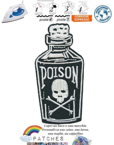 Patch poison veleno teschio - patch,