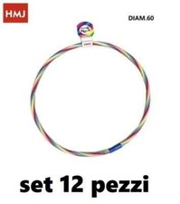 Set 12 Pz Hula Hoop Cerchio Ginnico Ginnastica Sport Bambini Diametro 60cm hmj