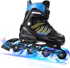 WeSkate Pattini in Linea per Bambini Pattini Comodi in Mesh Traspirante N. 39-42