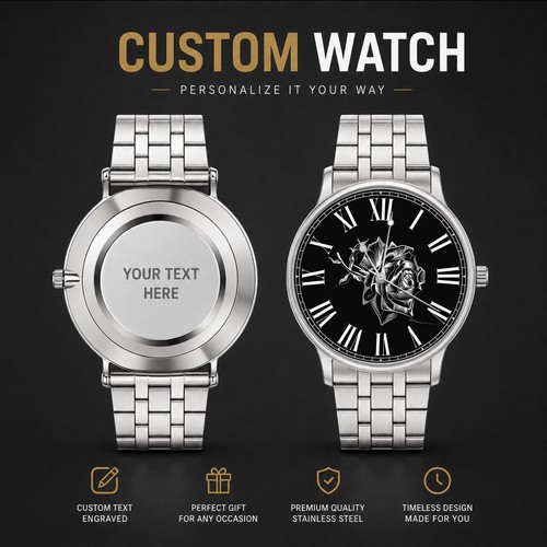 Orologio rosa personalizzato - orologio,