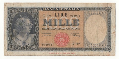 1000 lire italia - italia, di