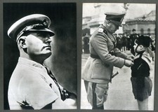BENITO MUSSOLINI - 2 FOTOGRAFIE- cm. 15,0 X 10,0 circa - RIPRODUZIONI