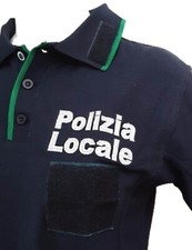 POLO POLIZIA REGIONE LOMBARDIA LOCALE RICAMATA MAGLIETTA FORZE ORDINE BLUENAVY