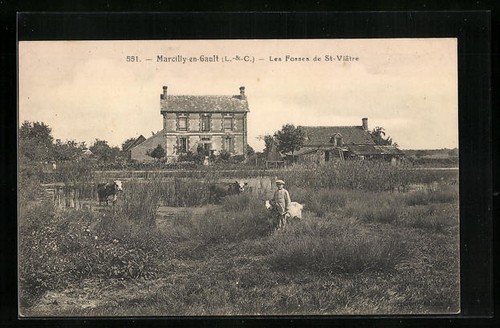 Cpa marcilly gault - marcilly-en-gault,, les